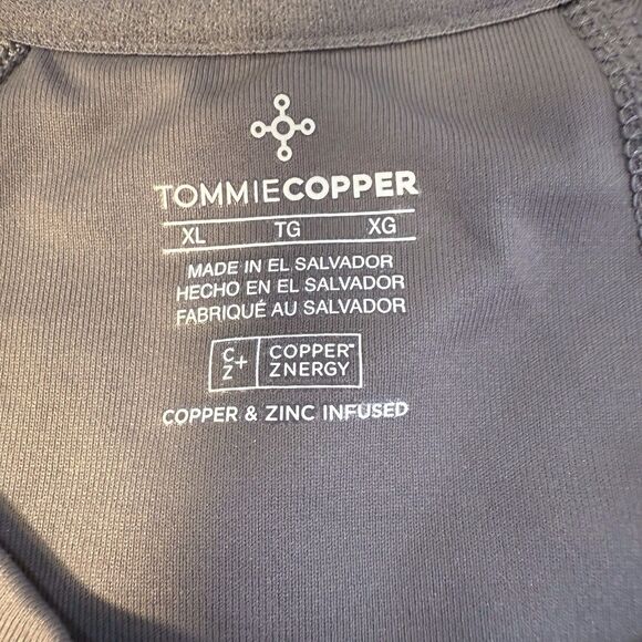 Tommy Copper Compression Shirt Mens XL Gray Short‎ Sleeve Zinc Gym Recovery - Picture 2 of 8